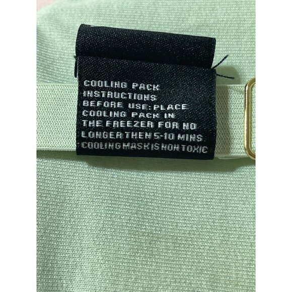 Free People Understated Cooling Leather Face Mask Adjustable Stars Green - Picture 5 of 6